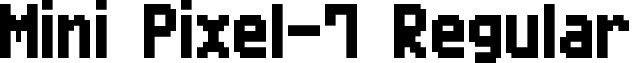 Mini Pixel-7 Regular font - mini_pixel-7.ttf