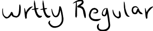 wrtty Regular font - wrtty.ttf