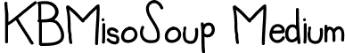 KBMisoSoup Medium font - KBMisoSoup.ttf