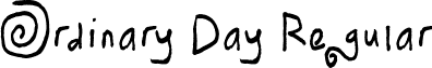 Ordinary Day Regular font - Ordinary Day.ttf