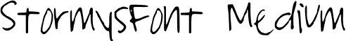 StormysFont Medium font - StormysFont.ttf