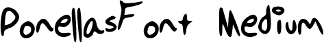 PonellasFont Medium font - PonellasFont.ttf