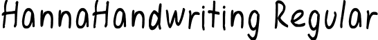 HannaHandwriting Regular font - HannaHandwriting.ttf