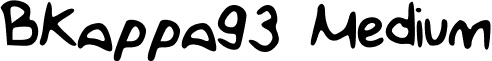 BKappa93 Medium font - BKappa93.ttf