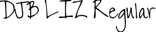DJB LIZ Regular font - DJB LIZ.ttf