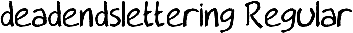 deadendslettering Regular font - deadends.ttf