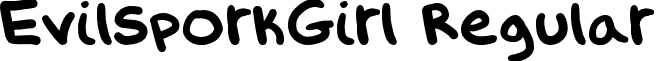 EvilSporkGirl Regular font - EvilSporkGirl.ttf