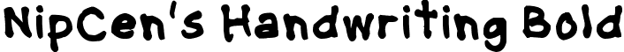 NipCen's Handwriting Bold font - NipCens Handwriting Bold.ttf