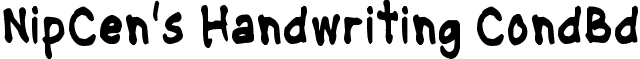 NipCen's Handwriting CondBd font - NipCens Handwriting CondBd.ttf