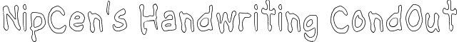 NipCen's Handwriting CondOut font - NipCens Handwriting CondOut.ttf