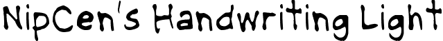 NipCen's Handwriting Light font - NipCens Handwriting Light.ttf