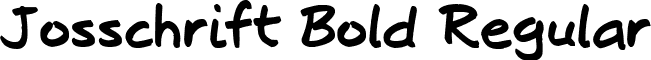 Josschrift Bold Regular font - Josschrift_Bold.ttf