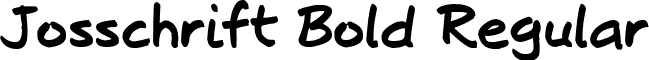 Josschrift Bold Regular font - JosschriftBold.ttf