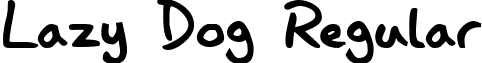 Lazy Dog Regular font - lazy_dog.ttf