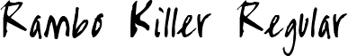 Rambo Killer Regular font - Rambo Killer.ttf