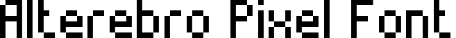 Alterebro Pixel Font font - alterebro-pixel-font.ttf