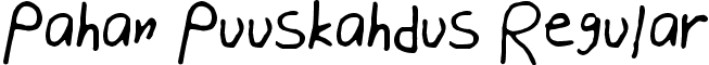 Pahan Puuskahdus Regular font - Pahan Puuskahdus.ttf