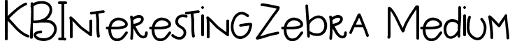 KBInterestingZebra Medium font - KBInterestingZebra.ttf