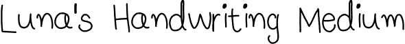 Luna's Handwriting Medium font - Luna's Handwriting V1.1.ttf