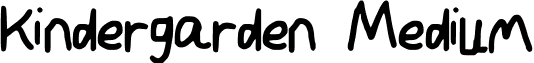 Kindergarden Medium font - Kindergarden.ttf