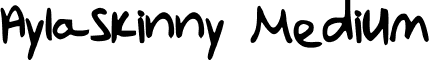 AylaSkinny Medium font - AylaSkinny.ttf