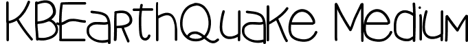 KBEarthQuake Medium font - KBEarthQuake.ttf