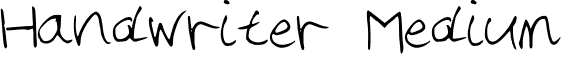 Handwriter Medium font - Handwriter.ttf