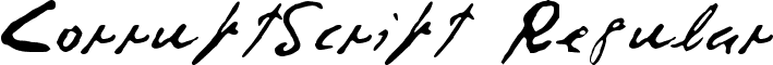 CorruptScript Regular font - CorruptScript.ttf