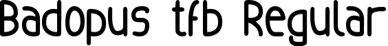 Badopus tfb Regular font - Badopus tfb.ttf