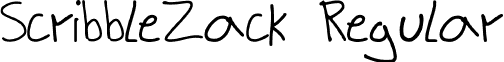 ScribbleZack Regular font - Scribble Zack.ttf