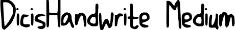 DicisHandwrite Medium font - Dici's Handwrite.ttf