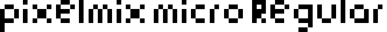 pixelmix micro Regular font - pixelmix_micro.ttf
