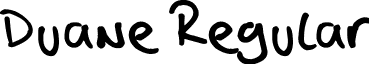 Duane Regular font - Duane.ttf