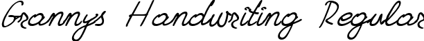 Grannys Handwriting Regular font - Granny's Handwriting.ttf