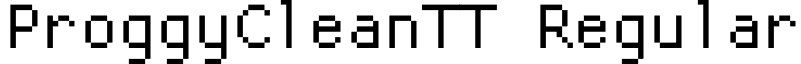 ProggyCleanTT Regular font - ProggyClean.ttf