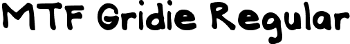 MTF Gridie Regular font - MTF Gridie.ttf