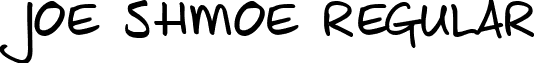 Joe Shmoe Regular font - DK Joe Schmoe.ttf