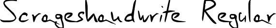 Scrageshandwrite Regular font - Scrages handwrite.ttf