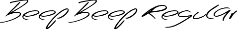Beep Beep Regular font - Beep Beep.ttf