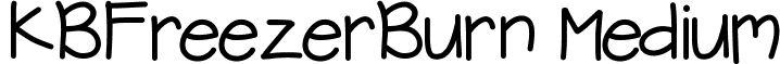 KBFreezerBurn Medium font - KBFreezerBurn.ttf