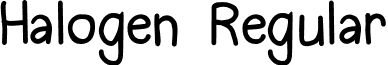 Halogen Regular font - Halogen.otf