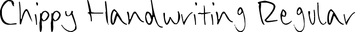 Chippy Handwriting Regular font - Chippy Handwriting.ttf