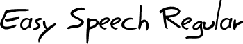 Easy Speech Regular font - Easy Speech_free.otf