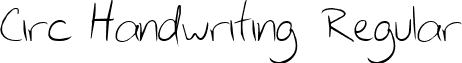 Circ Handwriting Regular font - circhand.ttf