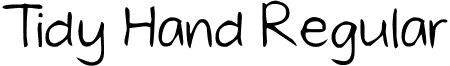 Tidy Hand Regular font - TidyHand.ttf