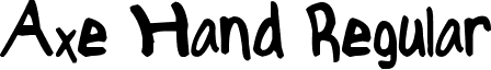 Axe Hand Regular font - Axe_Hand.ttf