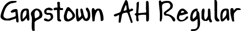 Gapstown AH Regular font - gapstown-r.ttf