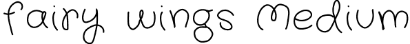 fairy wings Medium font - fairy wings.ttf