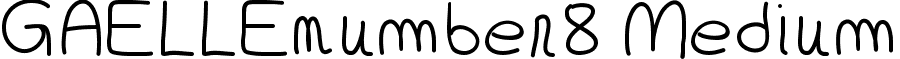 GAELLEnumber8 Medium font - GAELLEnumber8.ttf