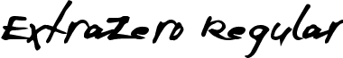 ExtraZero Regular font - ExtraZero.ttf